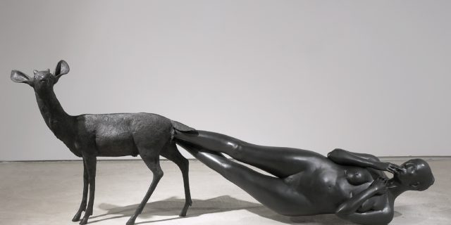 Kiki Smith Born 2002 Bronze 99,1 x 256,5 x 61 cm Photograph by Ellen Page Wilson, courtesy Pace Gallery © Kiki Smith, courtesy Pace Gallery
